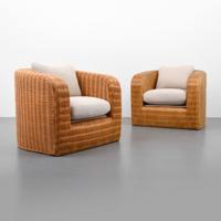 Pair of Karl Springer Pullman Lounge Chairs - Sold for $2,730 on 05-25-2019 (Lot 519).jpg
